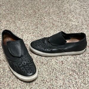 as 98 Black platform leather Slip-On Shoes